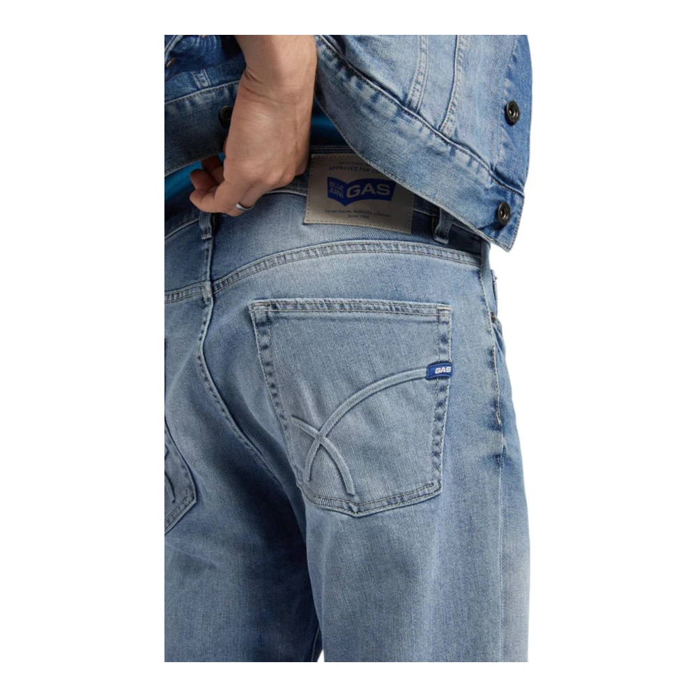 GAS Klassieke Denim Jeans met 5 Zakken Blue Heren