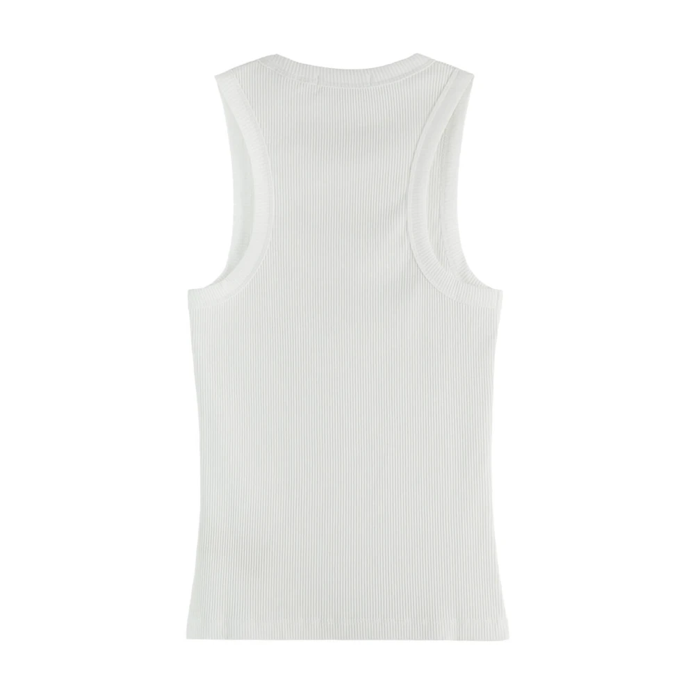 Scotch & Soda Kern Rib Racer Tank Pullover White Dames