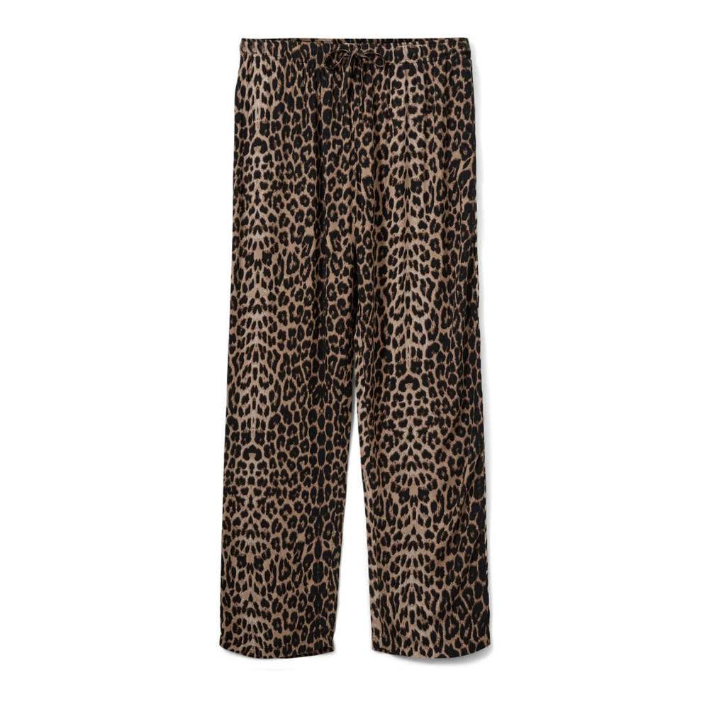 Sofie Schnoor Luipaardprint Wijde Broek Brown Dames