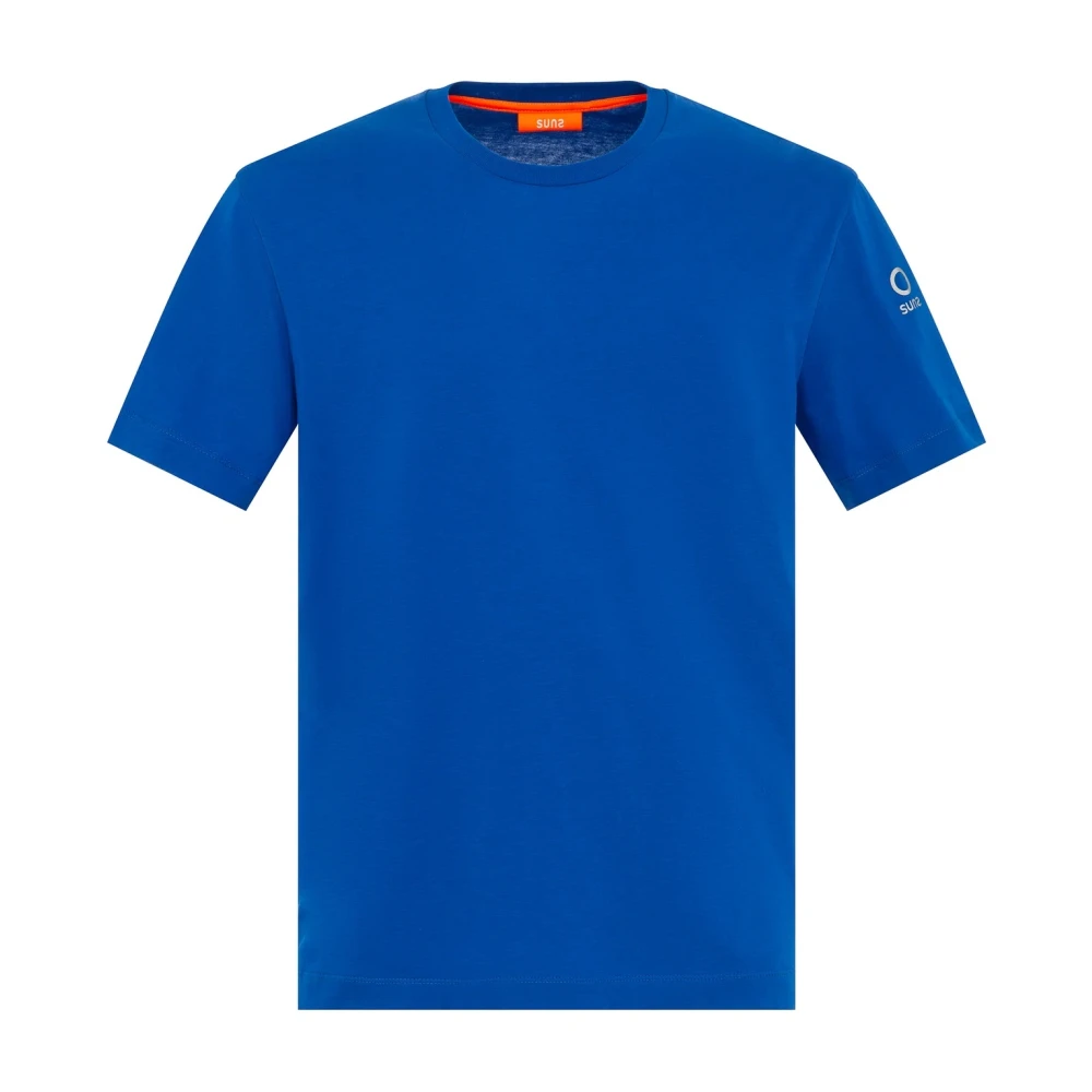 Suns Casual Katoenen T-shirt Blue Heren
