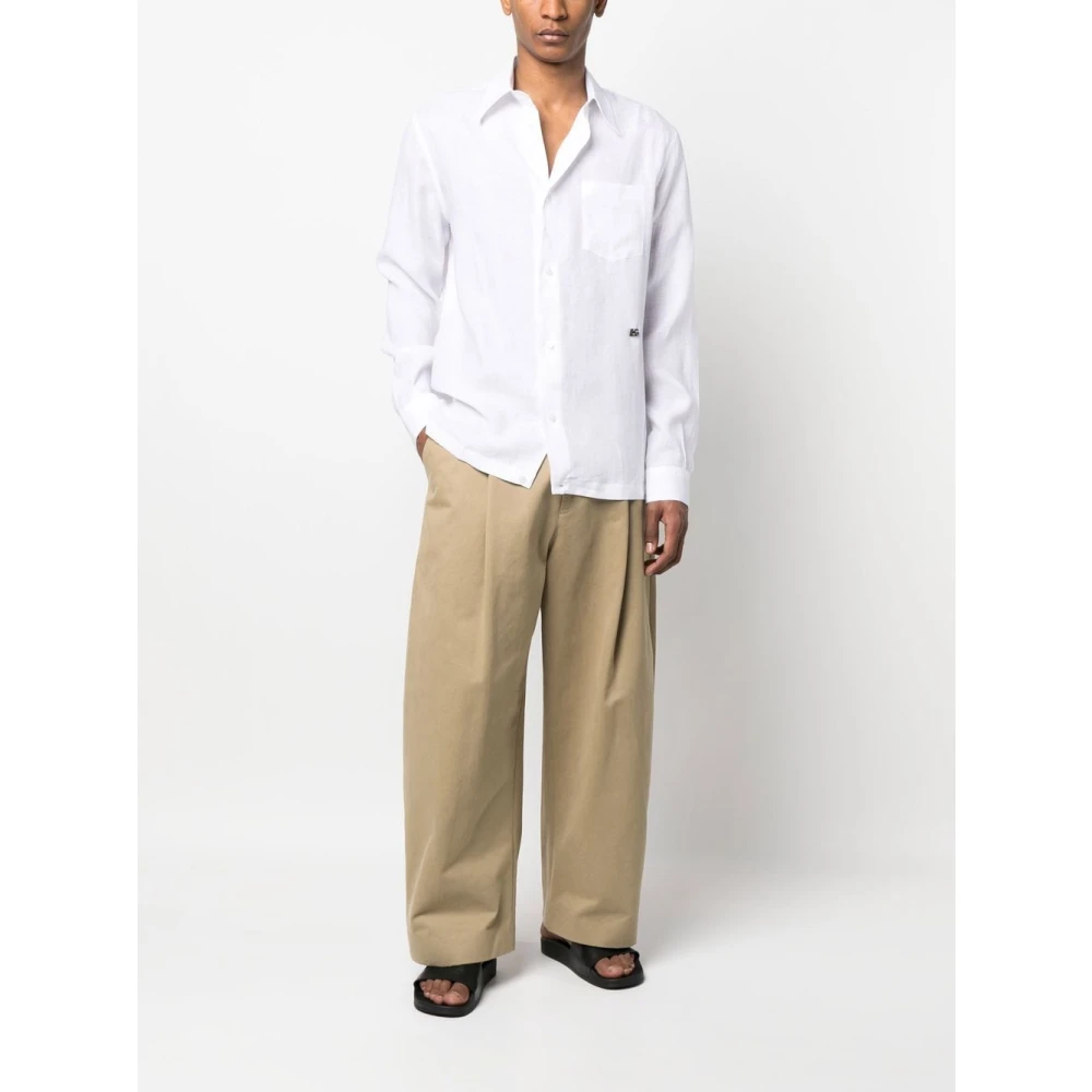 Dolce & Gabbana Langarmshirt met Logodetail White Heren