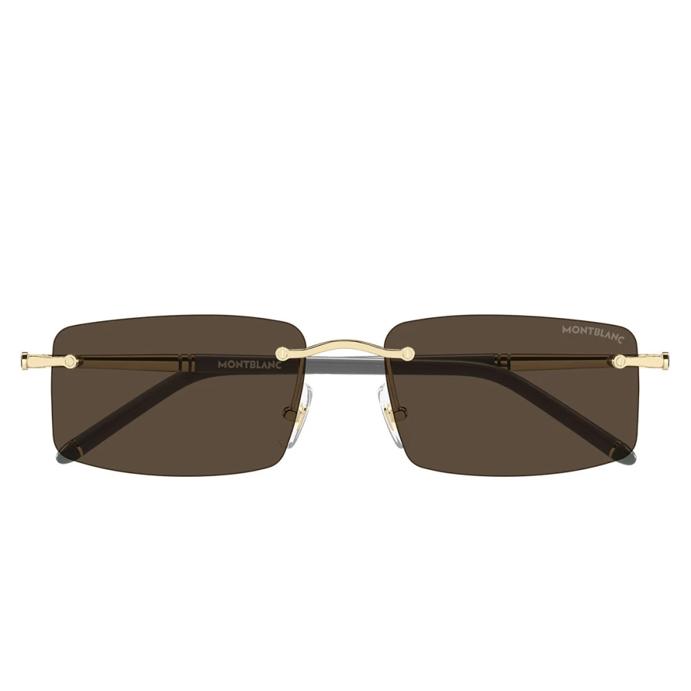 Montblanc Unisex Yellow Mb0443s Rimless Sunglasses - Sunglasses - 56 Mm - Accessories