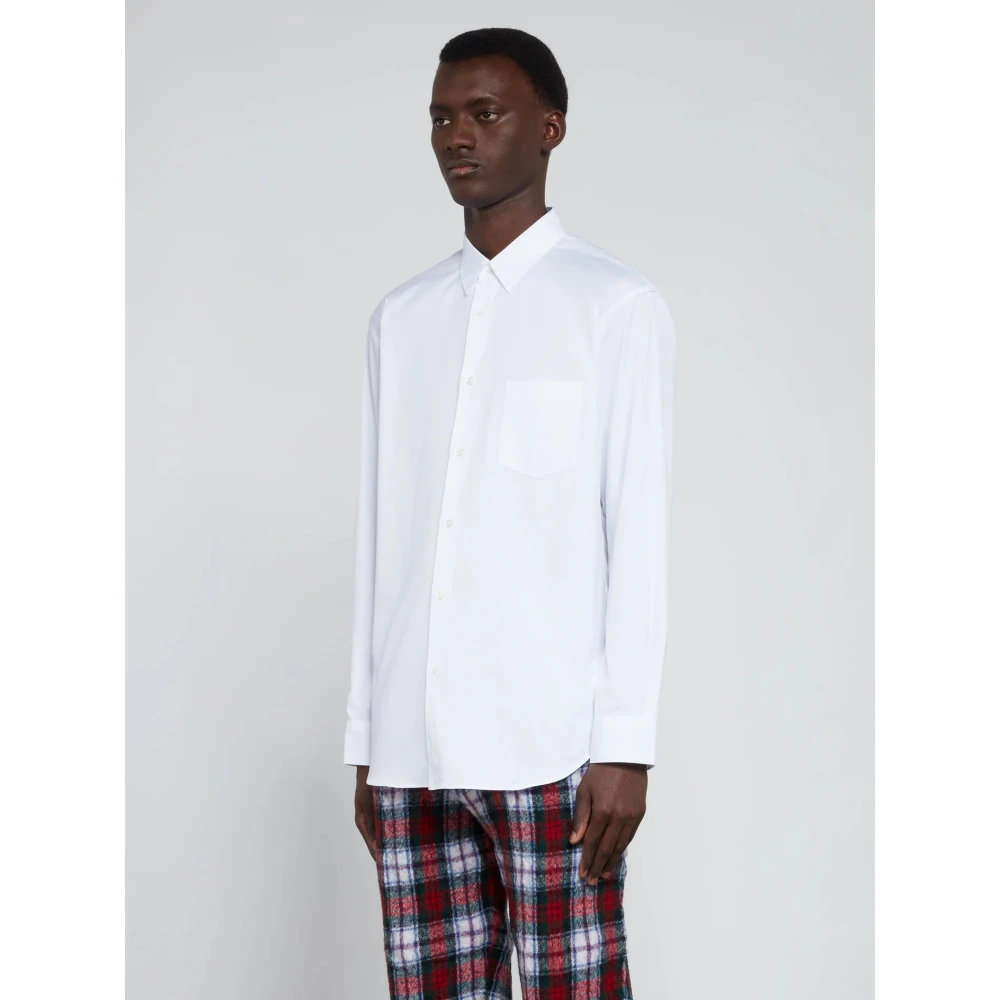 Comme des Garçons Franse Geweven Overhemd Wijde Snit White Heren