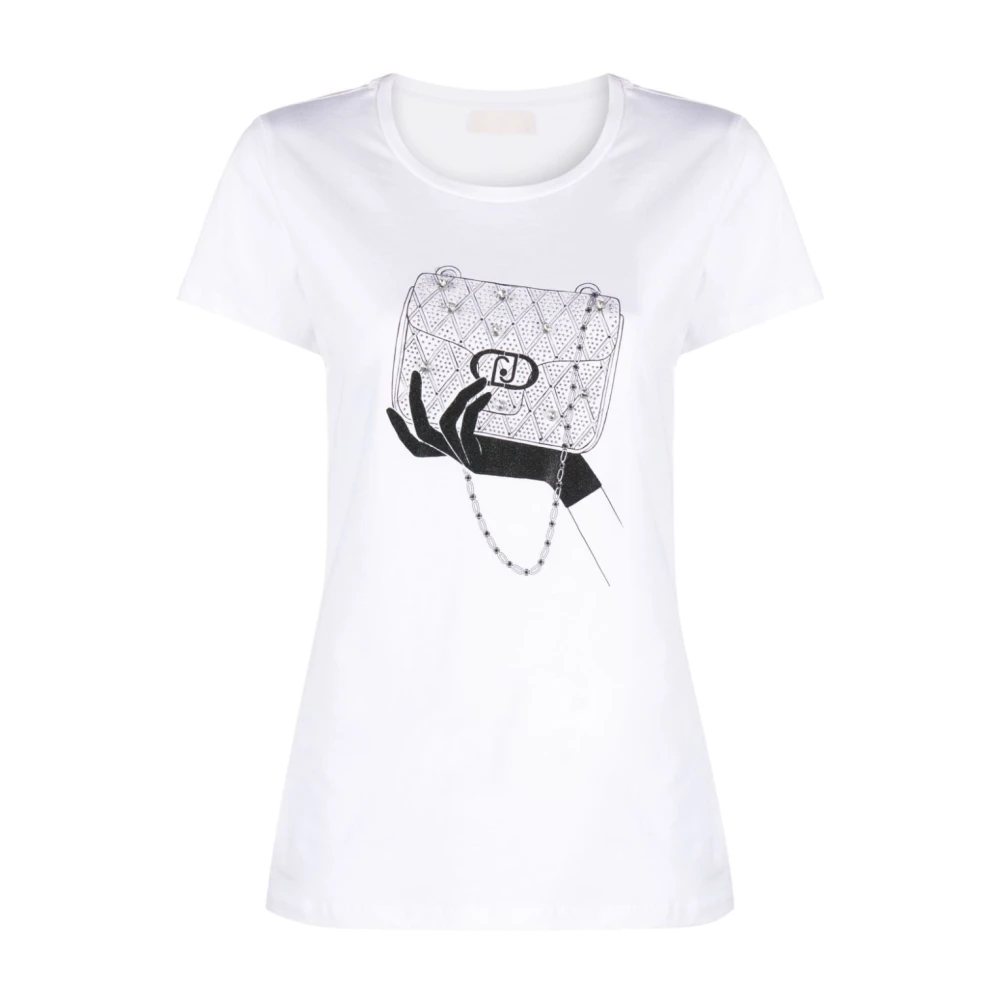 Liu Jo Illustratie-stijl Print T-shirts en Polos White Dames