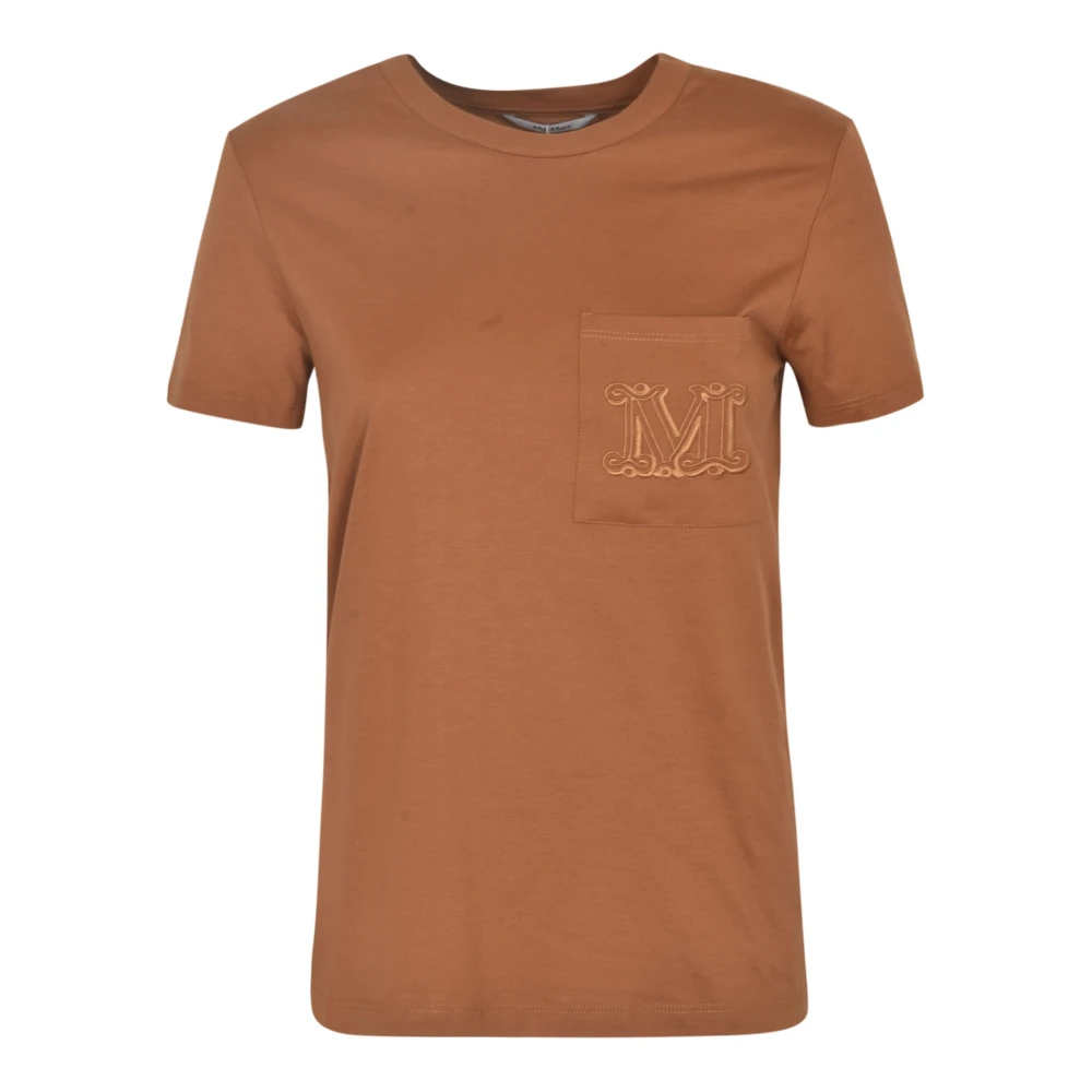 Max Mara Leren Bruine T-shirt Polos Brown Dames