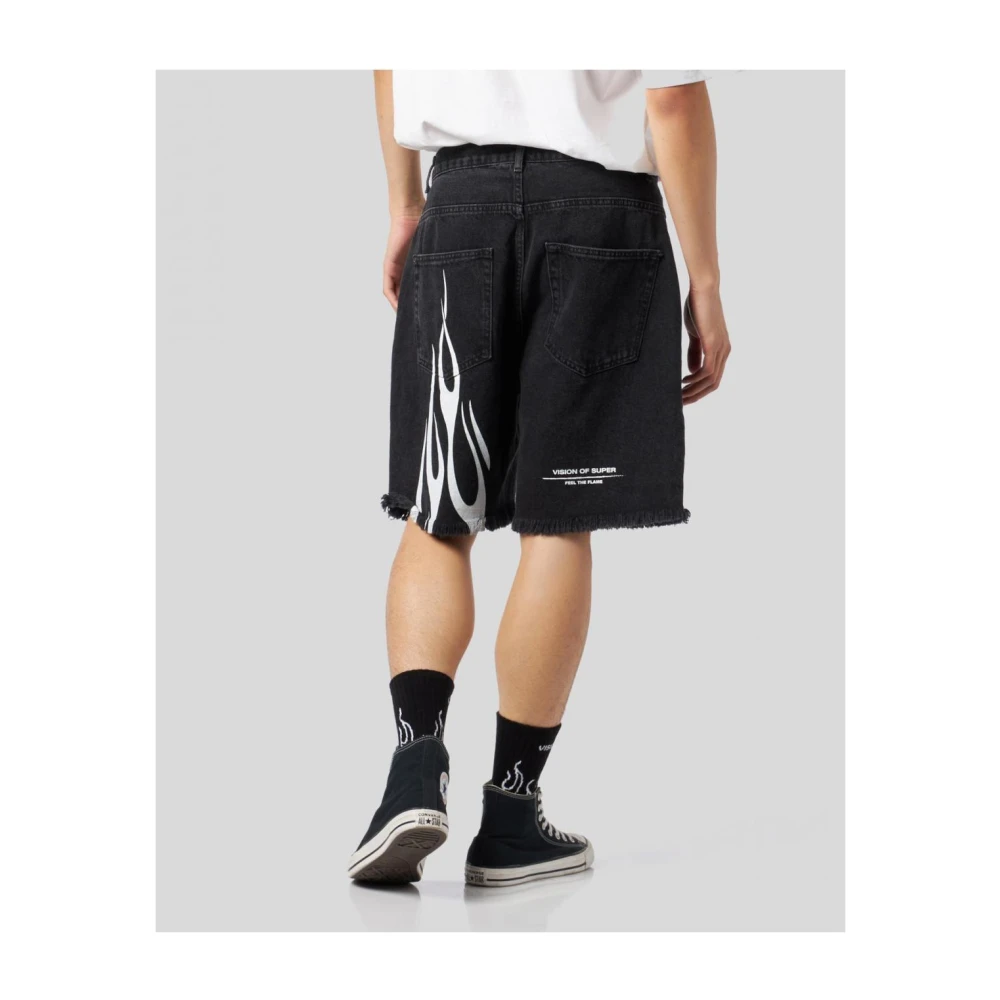 Vision OF Super Katoenen Bermuda Shorts Black Heren