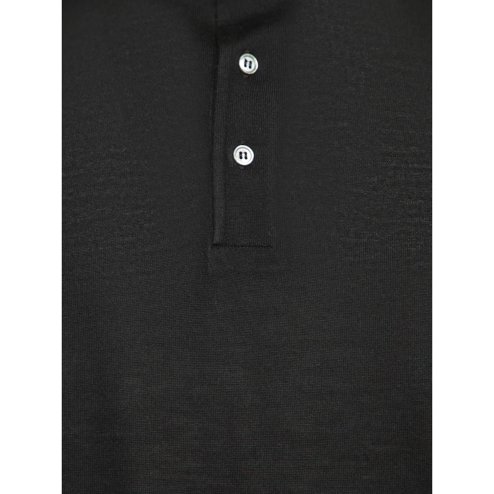 Dell'oglio Zwarte T-shirts voor moderne man Black Heren