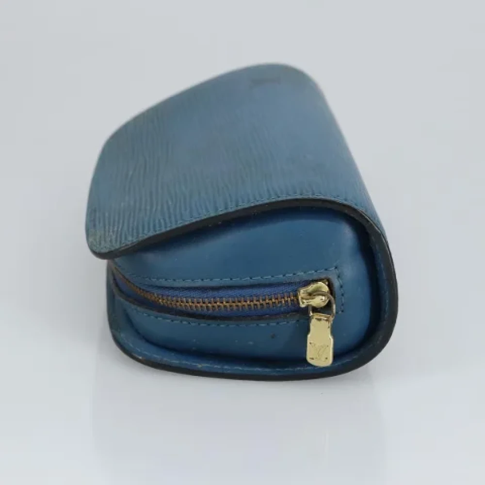 Louis Vuitton Vintage Pre-owned Leather pouches Blue Dames