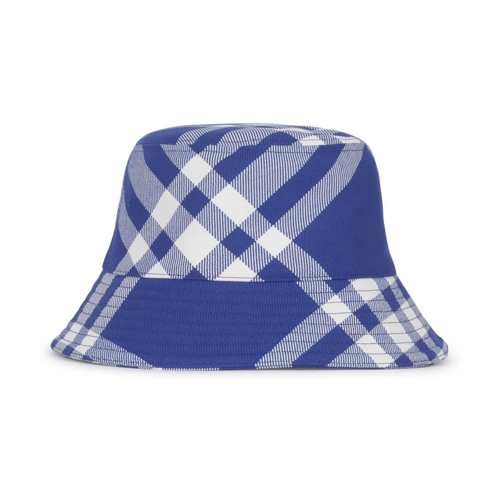 Burberry Vissers pet in seizoensruitjes Blue Heren