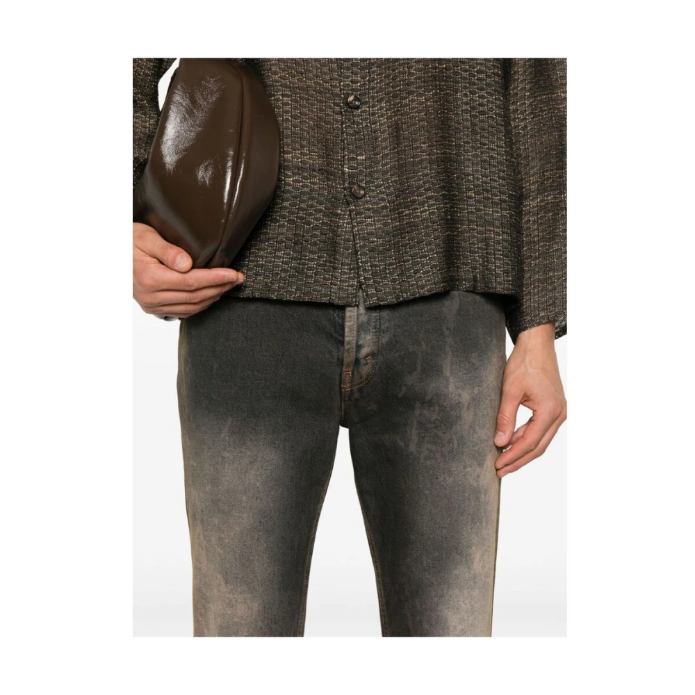 Séfr Grijze Stonewashed Bootcut Denim Jeans Blue Heren