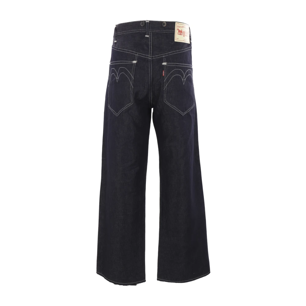 Junya Watanabe Blauwe Wide Leg Jeans Levi's Samenwerking Blue Heren