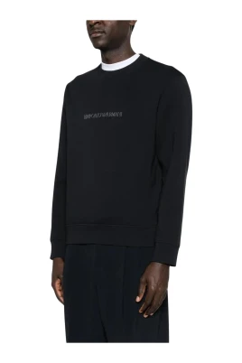 Sweatshirt med rund halsringning och logotypdetalj