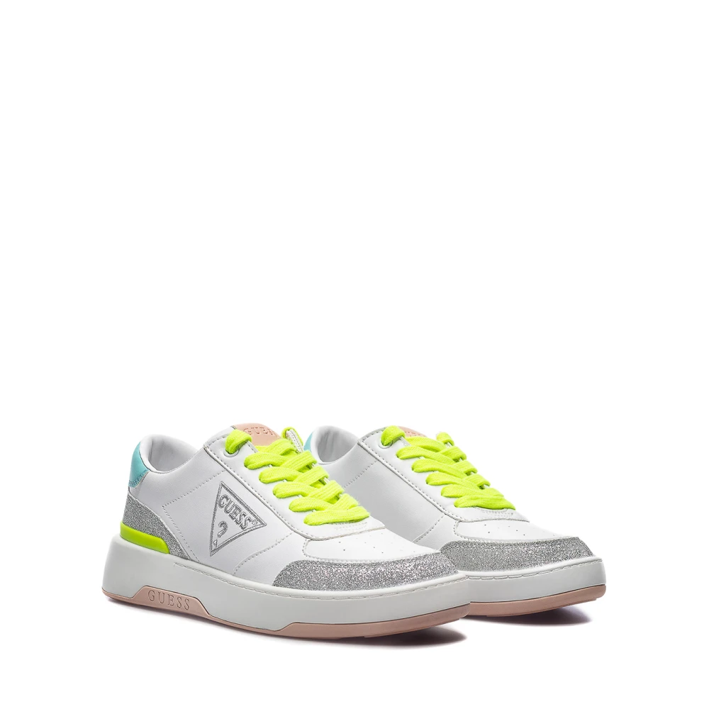 Guess Synthetische Sneakers Fl5Mlsfam12 Dames Schoenen Wit