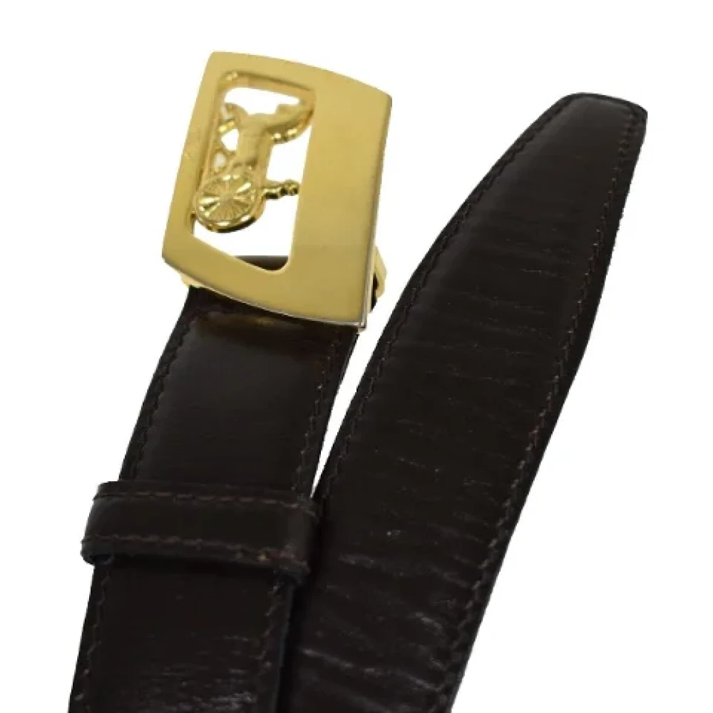 Celine Vintage Pre-owned Leather belts Brown Dames