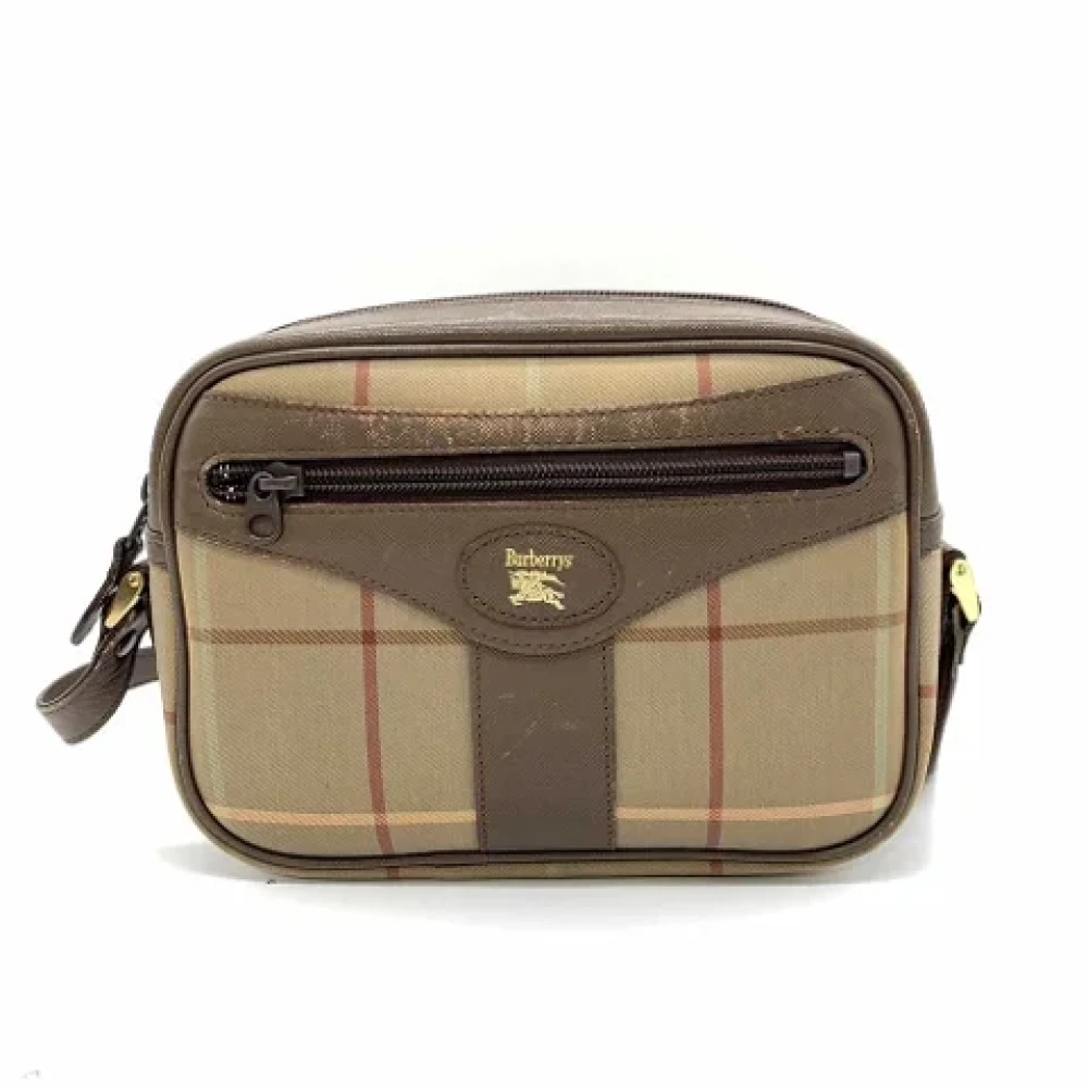 Burberry Vintage Pre-owned Canvas crossbody-bags Brown Dames