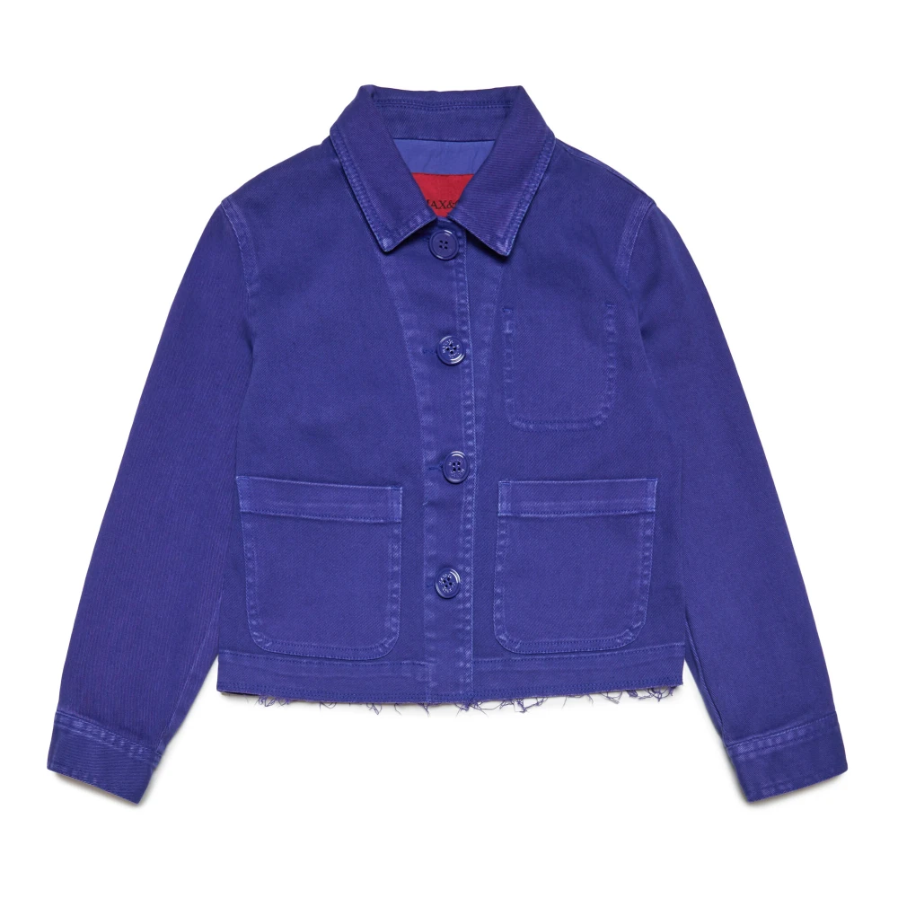 Max & Co Blue Light Jackets, Female, 16 Y, Refined Workwear Jacket