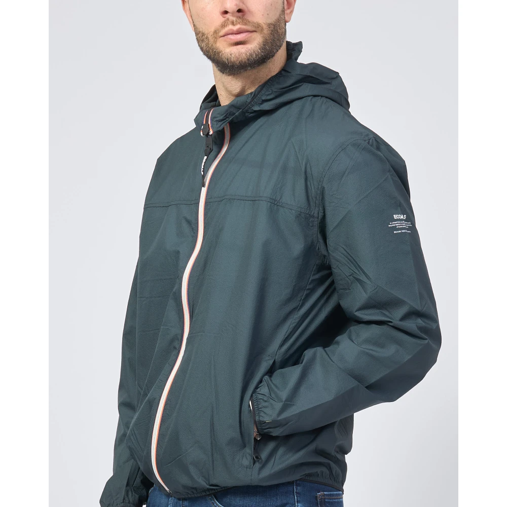Ecoalf Groene Hoodie met Ritszakken Green Heren