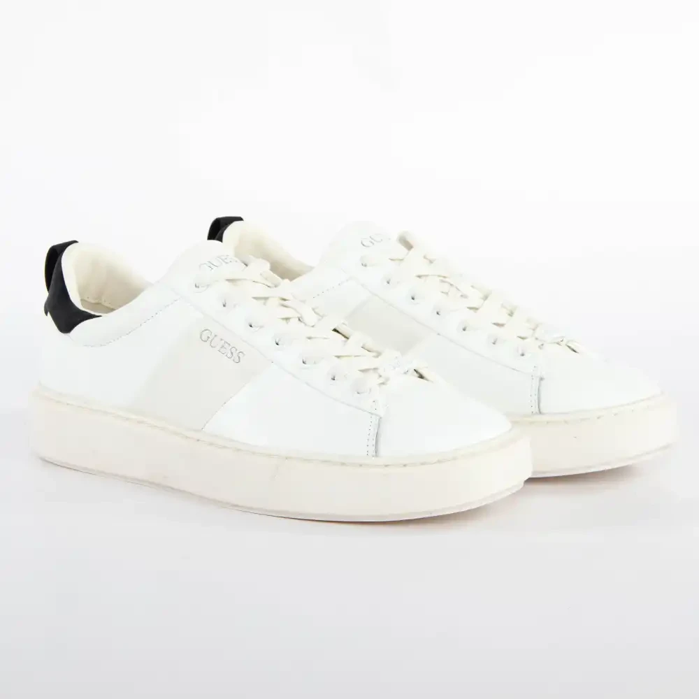 Guess Leren mandenmand Heren Schoenen Wit