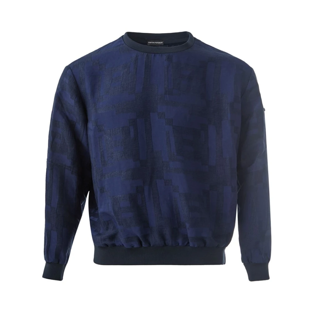 Emporio Armani Blauwe Sweatshirt met Ritssluiting Blue Heren