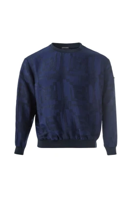 Blå Zip Sweatshirt