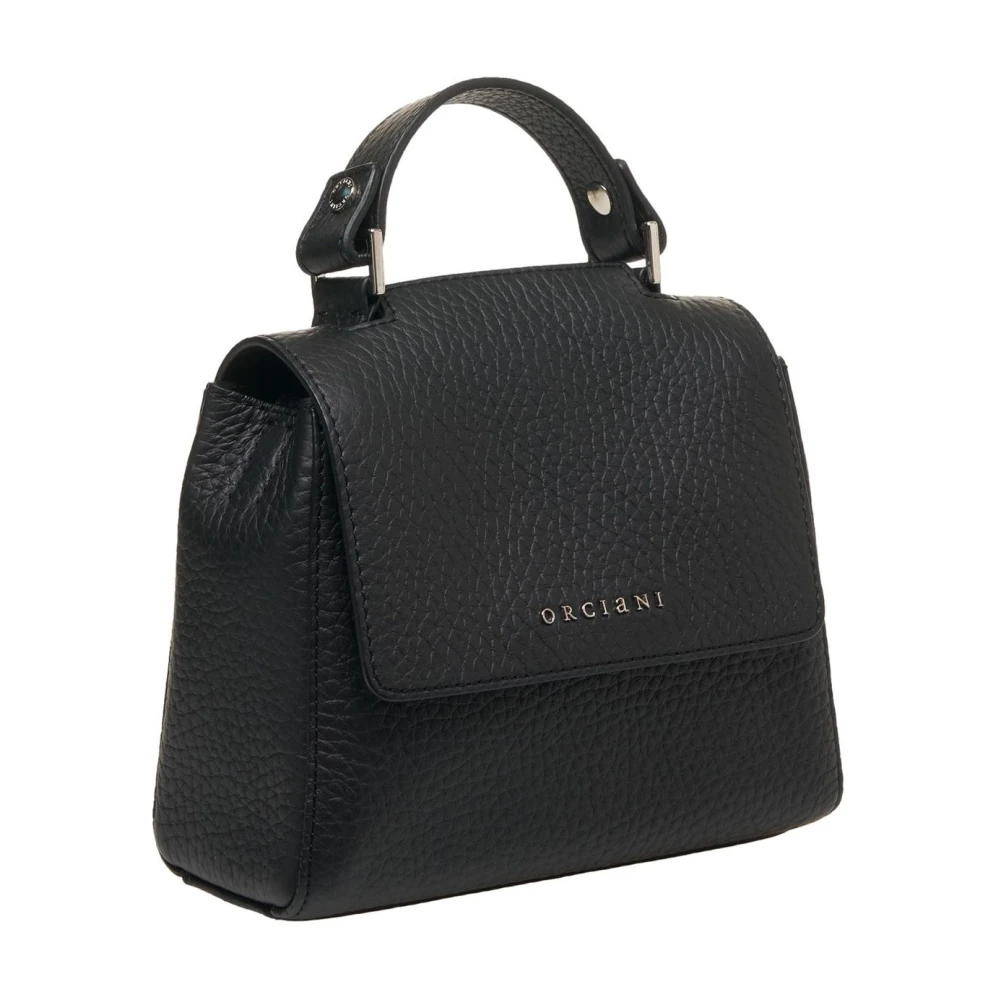 Orciani Zwarte Handtas Sveva Soft Mini Black Dames