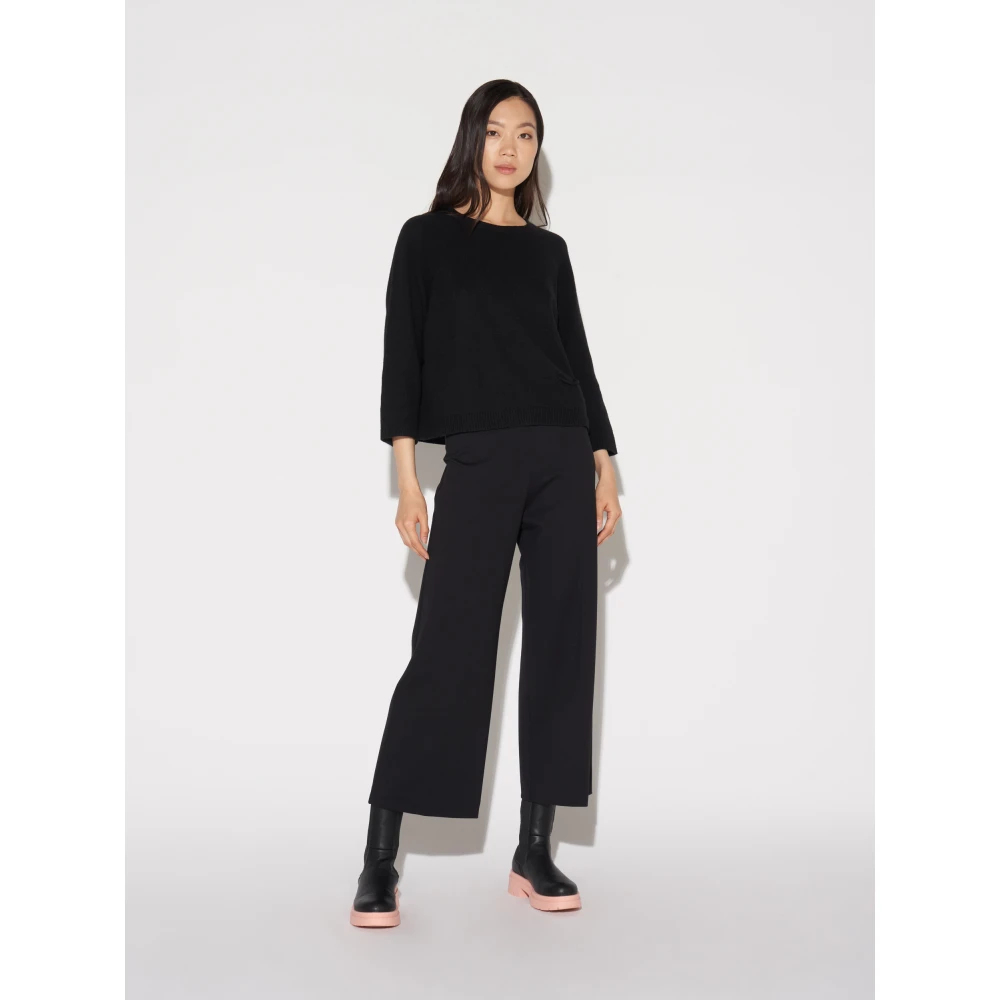 Vicario Cinque Luxe wollen en kasjmier trui Black Dames