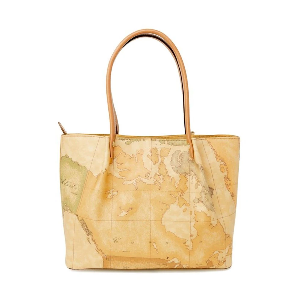 Alviero Martini 1a Classe Luxe Leren Handtas met Synthetische Accenten Beige Dames