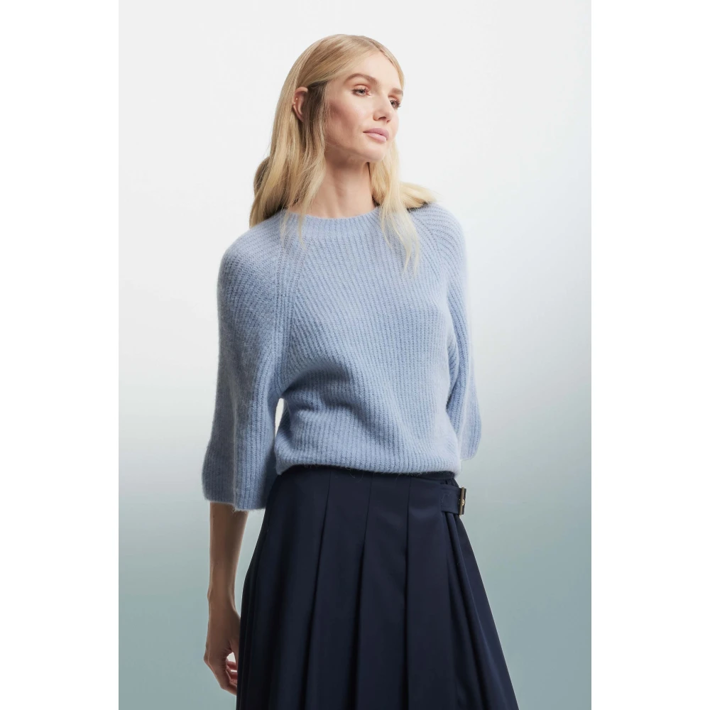 Kocca Gezellige Alpaca Trui Blue Dames
