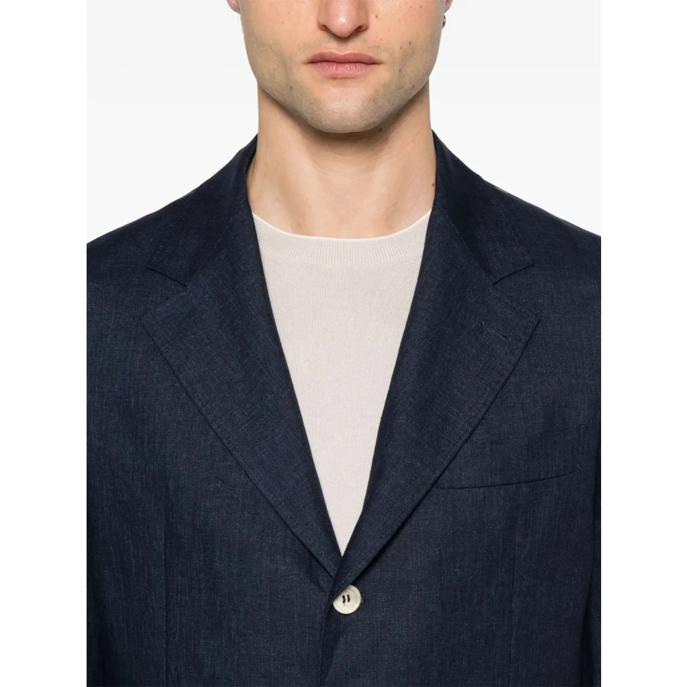 BRUNELLO CUCINELLI Navy Deconstructed Jas Blue Heren