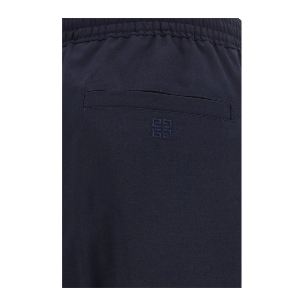 Givenchy Elastische wollen broek met trekkoord Blue Heren