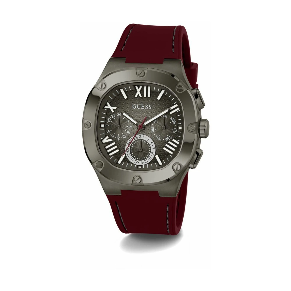 Guess Men's Red Headline Multifunction Watch - Watches - One Size - Accessories