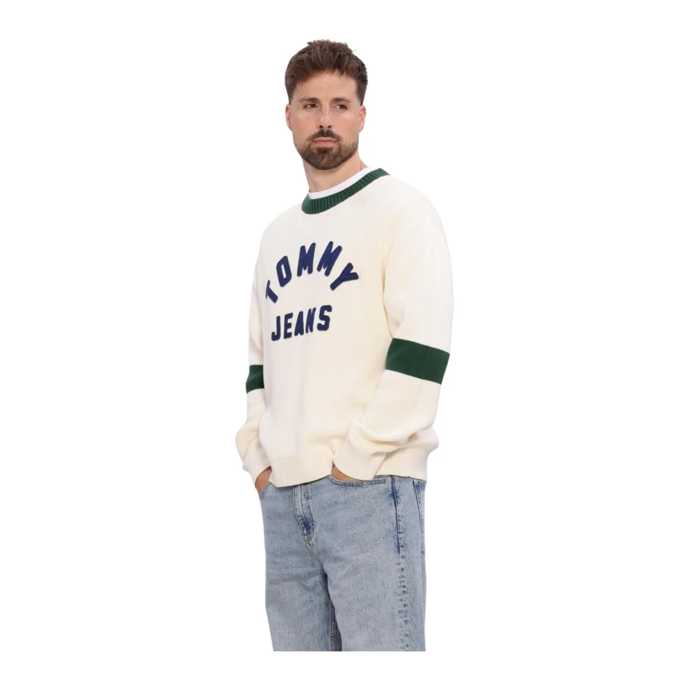Tommy Jeans - Klassischer Pullover Mit Logo-Applikation - Knitwear - Herren - Beige - M - Bild 6