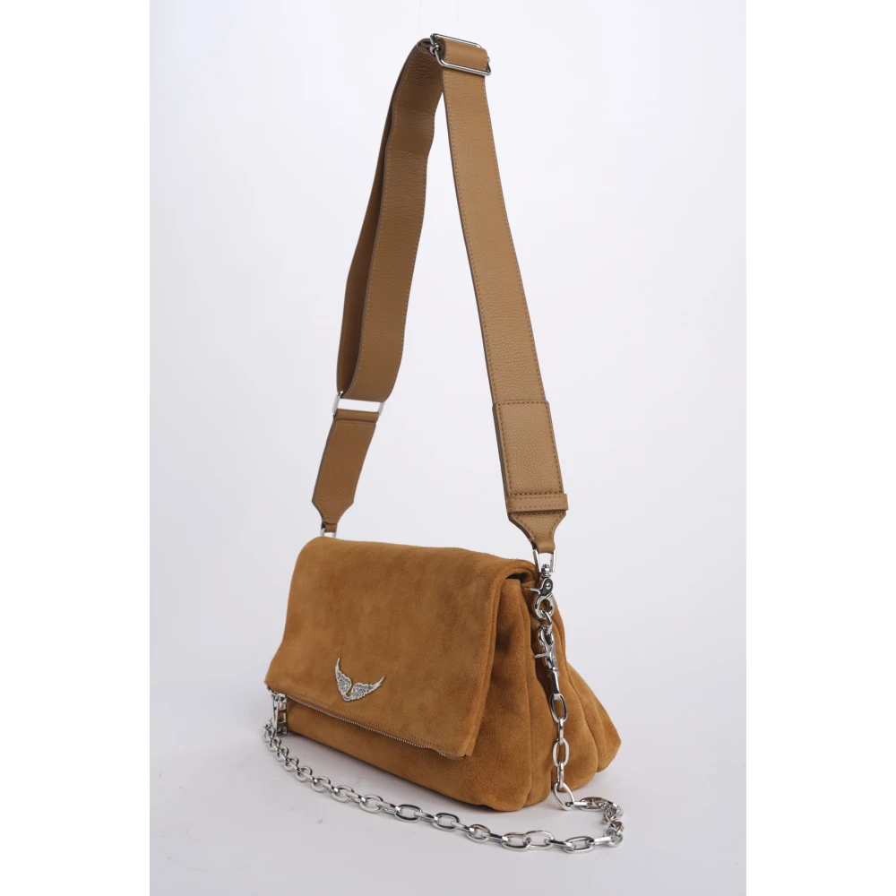 Zadig & Voltaire Rock suède samenstelling 100% rundleer Brown Dames