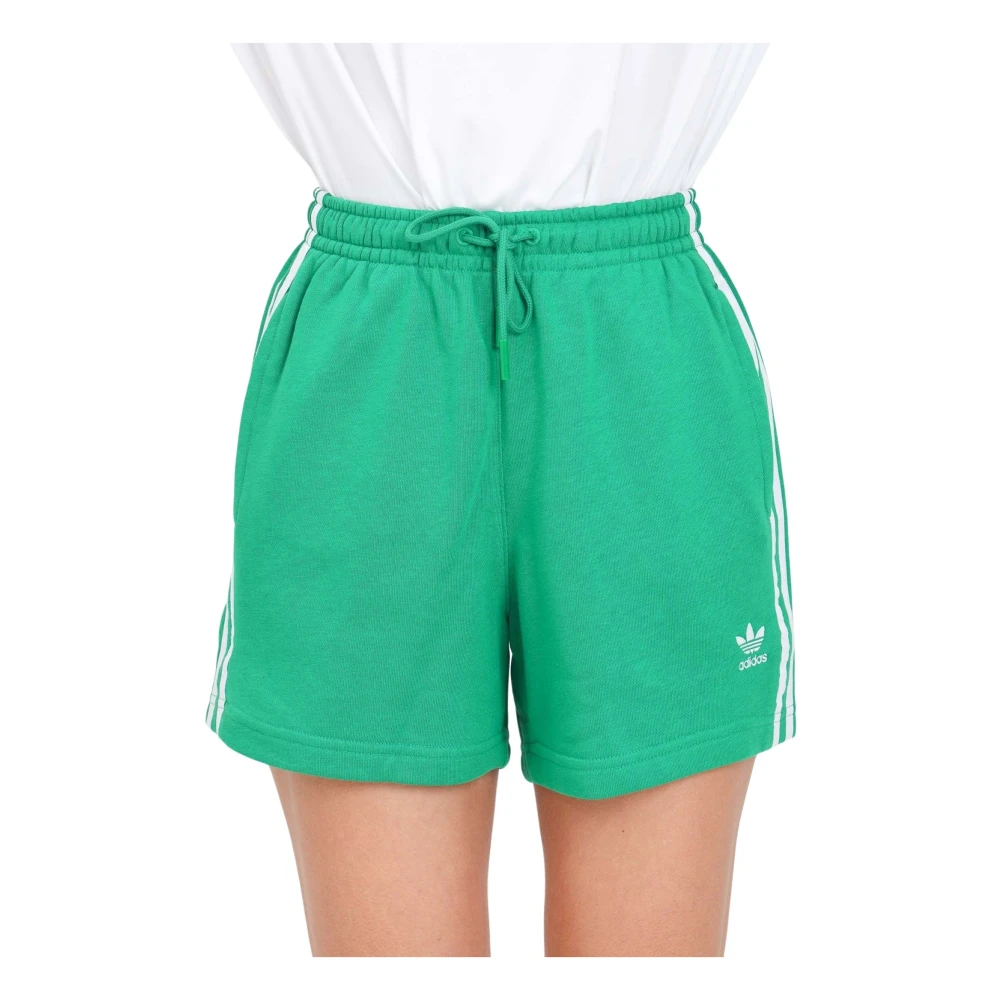 Adidas Originals Groen en wit 3-Stripes Shorts Green Dames