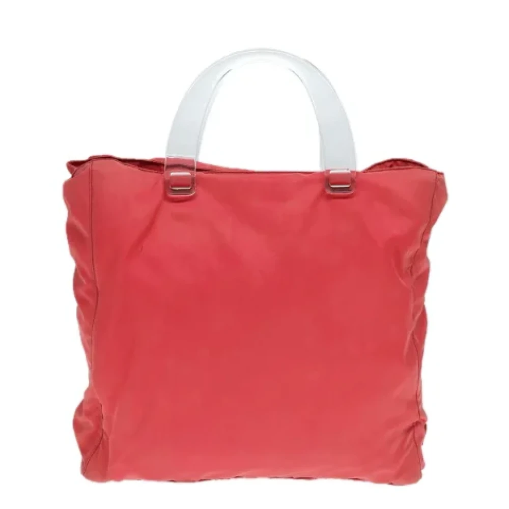 Prada Vintage Pre-owned Fabric totes Red Dames