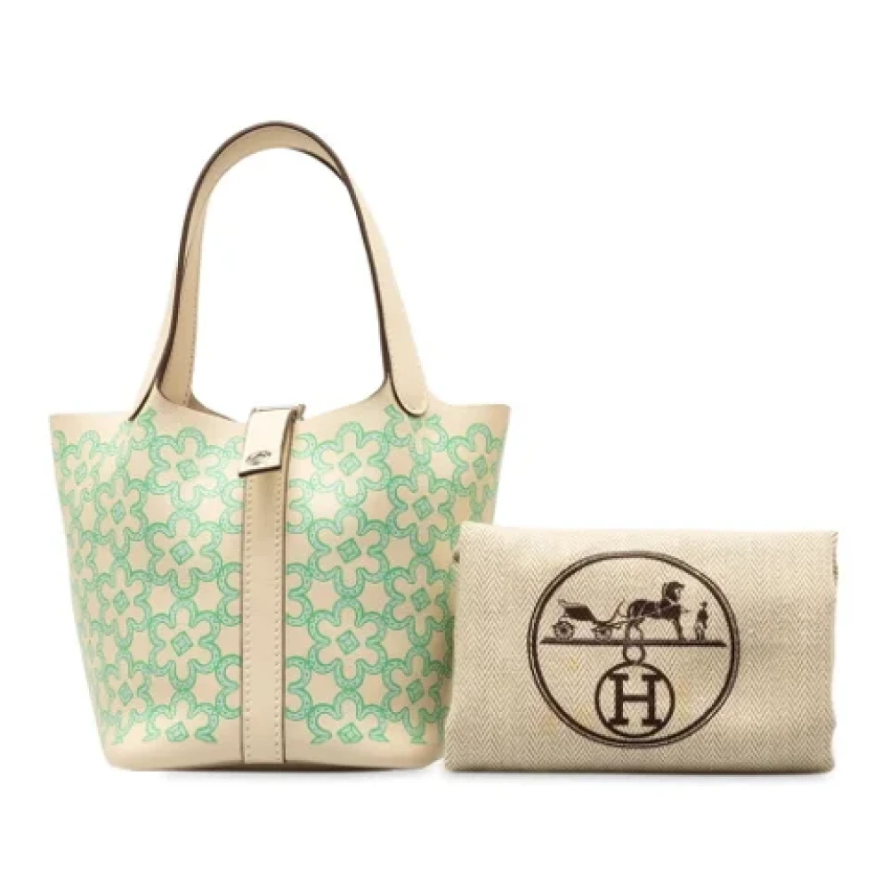 Hermès Vintage Pre-owned Fabric handbags Green Dames