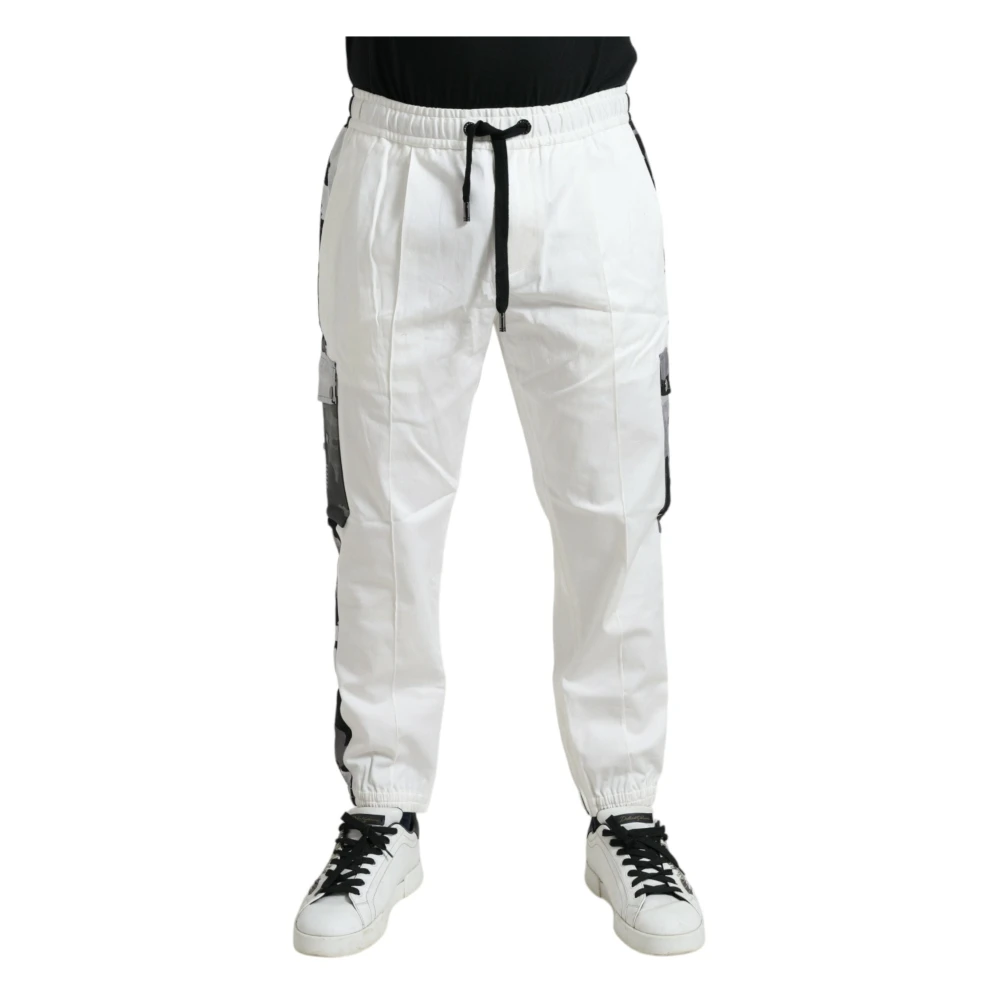 Dolce & Gabbana Witte Katoenmix Joggers White Heren
