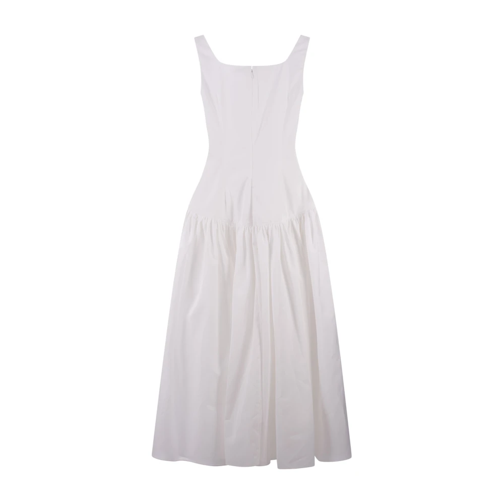 alexander mcqueen Witte Midi Jurk Sweetheart Neckline White Dames