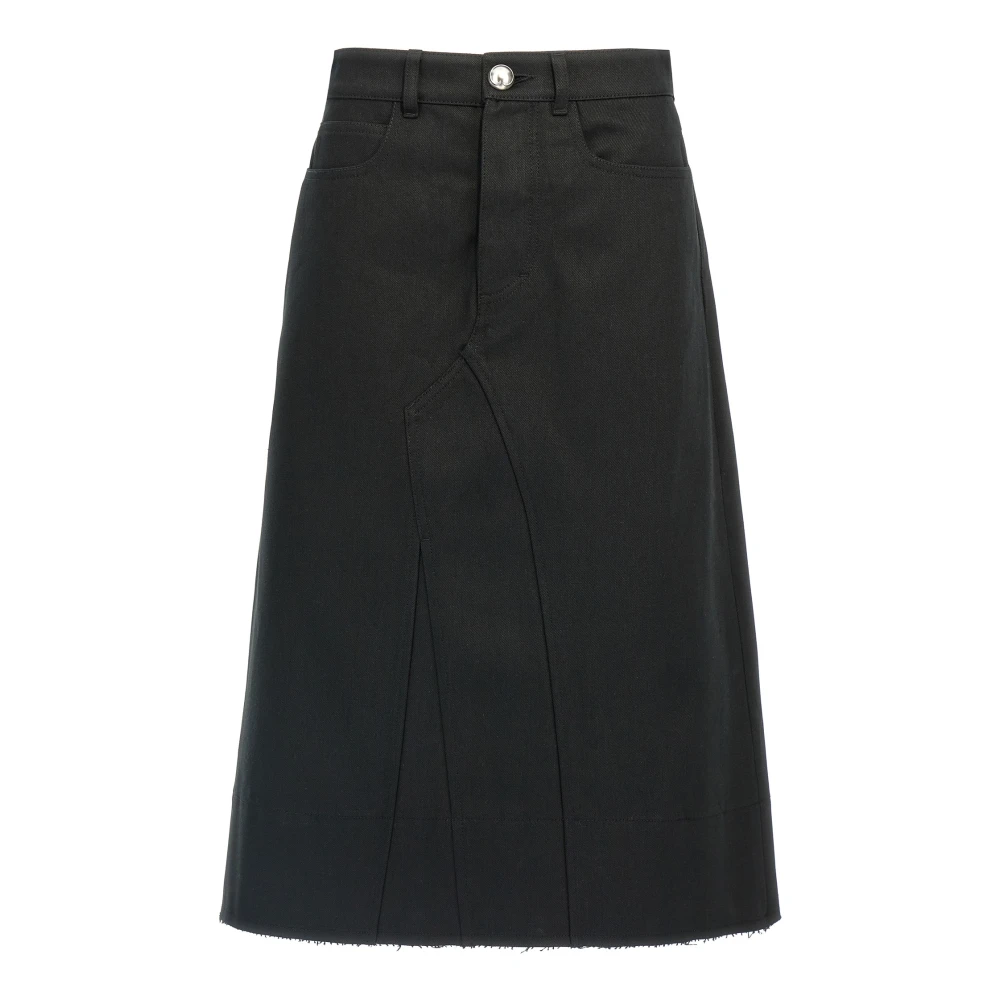 Jil Sander Women's Black Midi Skirt