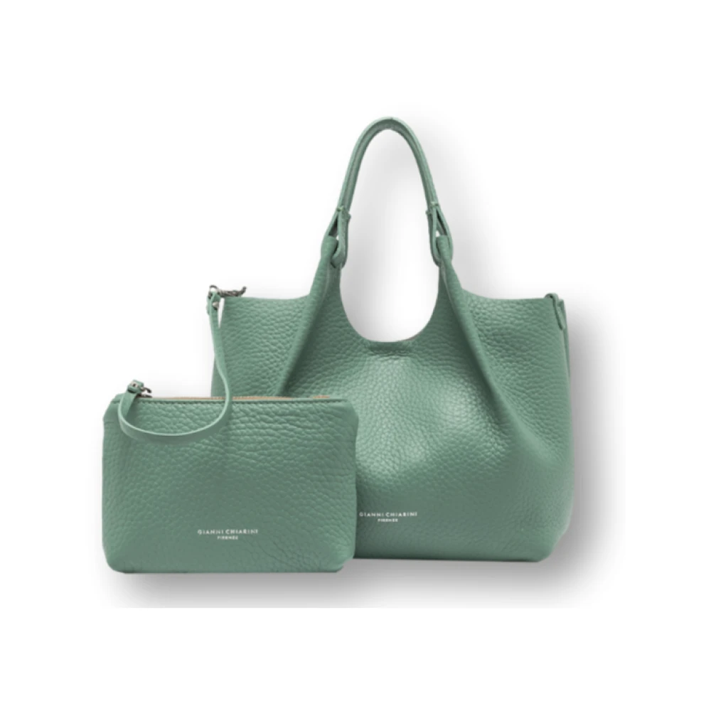 Gianni Chiarini Schoudertas van Maxi-Grain Leer Blue Dames