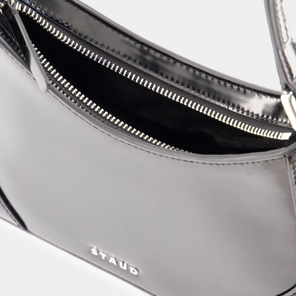 Staud Zwarte Leren Schoudertas Black Dames