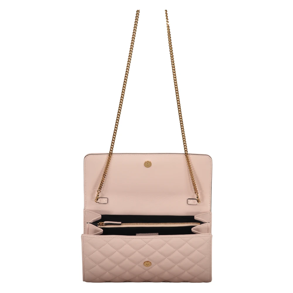 Versace Gewatteerde Leren Clutch met Logo Pink Dames