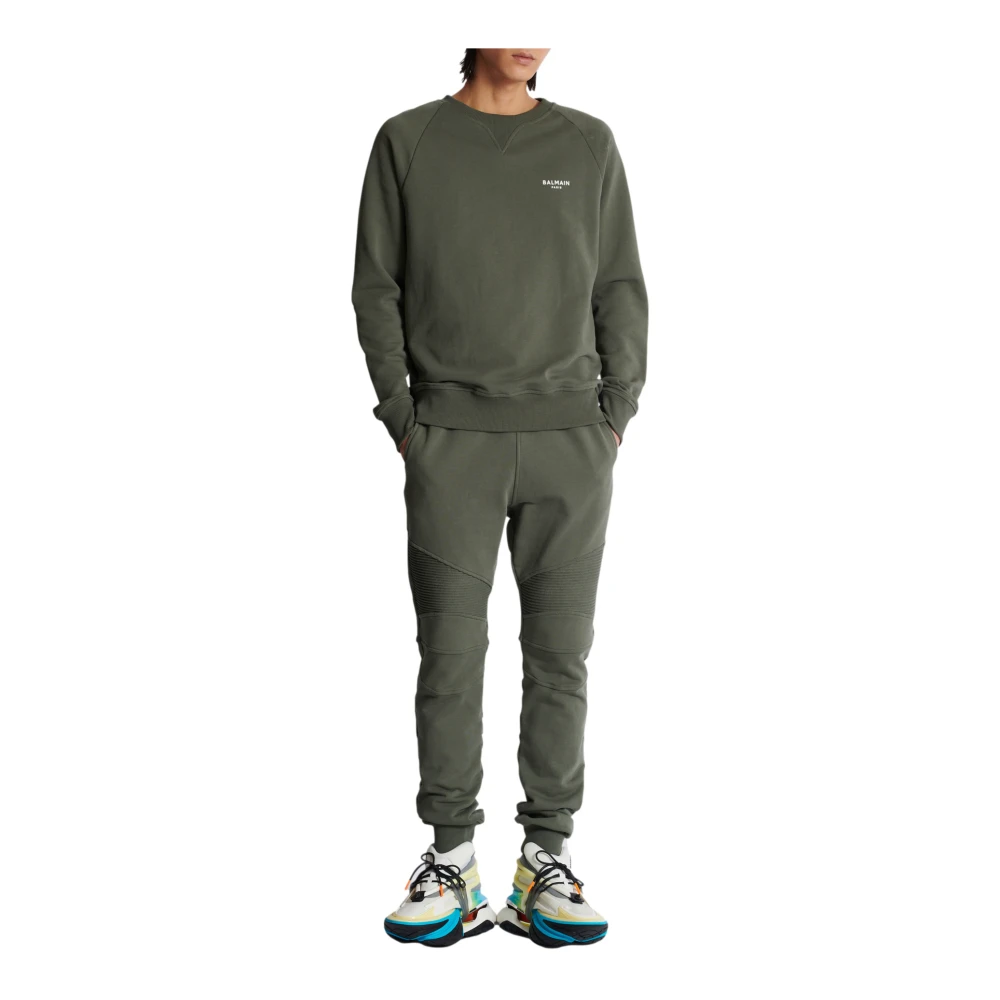 Balmain Flocked Pari jogger Green Heren