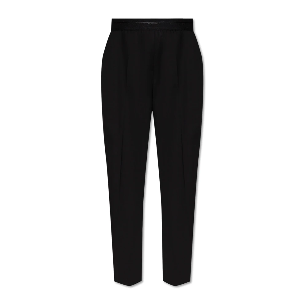 Helmut Lang Black Trousers With Elastic Waistband - Female - Wide Trousers - 3XS - Trousers