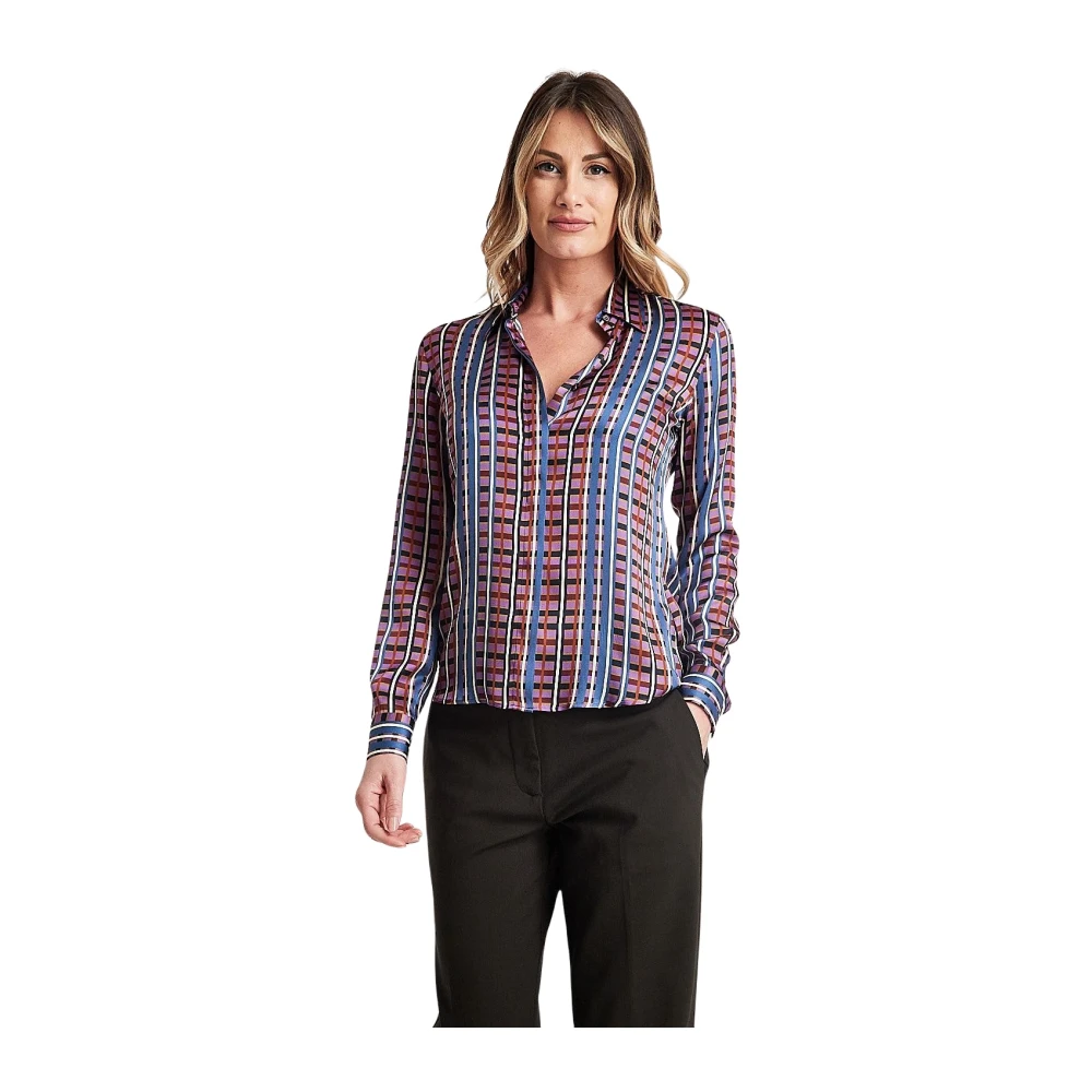 Caliban Lange mouwen overhemd Multicolor Dames