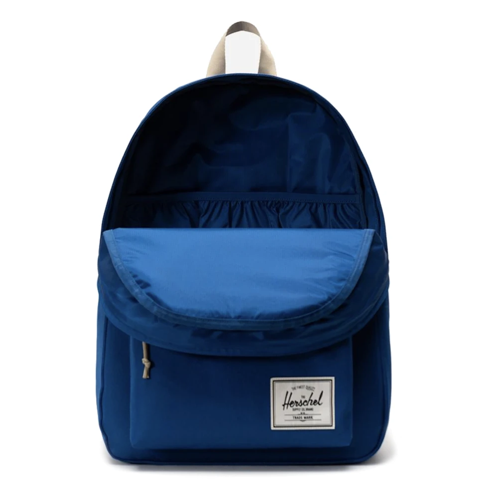 Herschel XL Klassieke Rugzak Blauw Witte Stiksels Blue Unisex