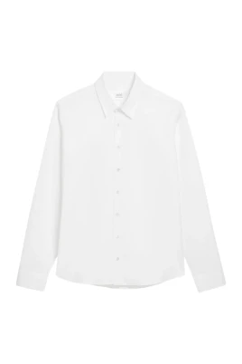 Vit Bomull Poplin Skjorta - Klassisk