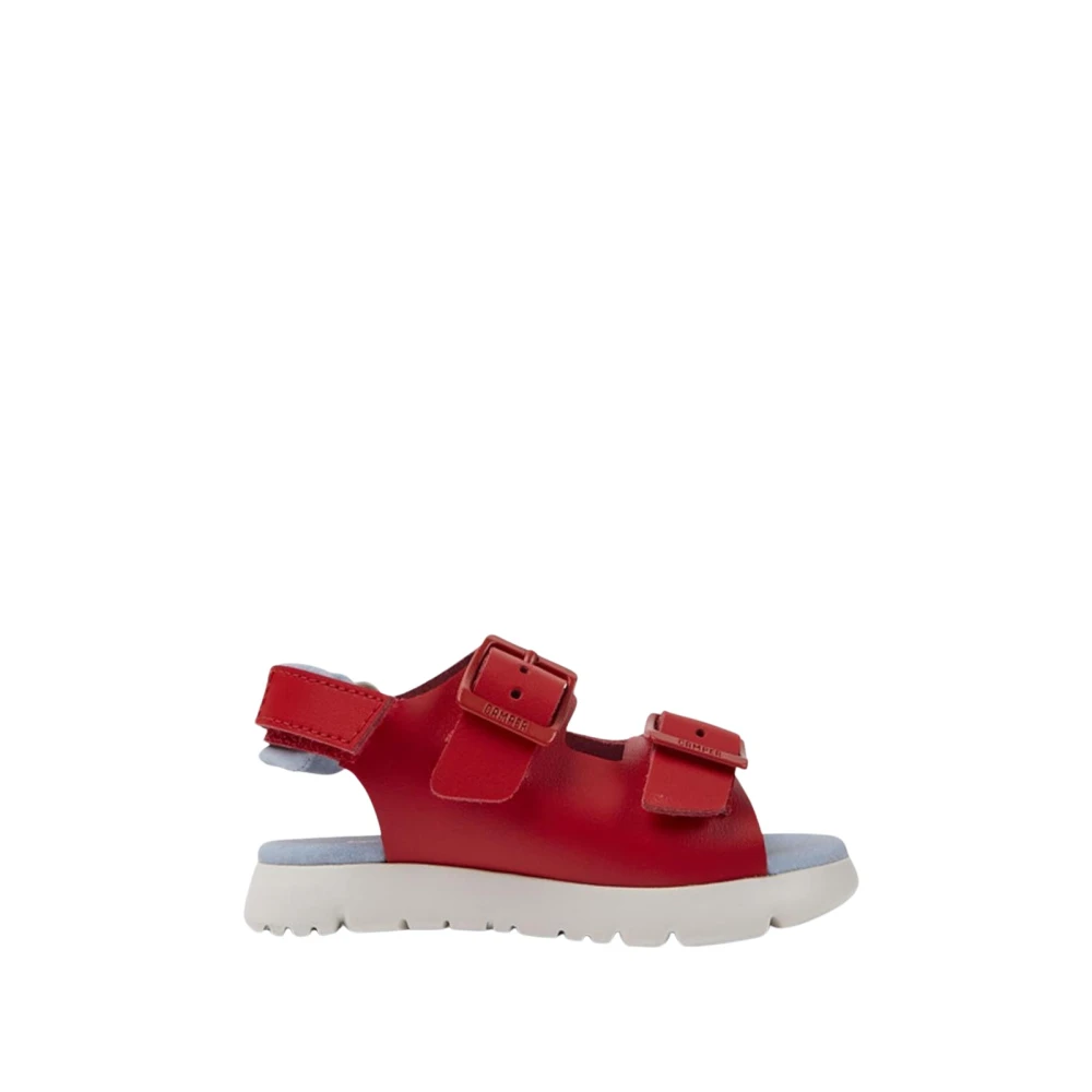 Camper Unisex Kids Red Sandals,, Leather Sandals For Kids Size 21 Eu