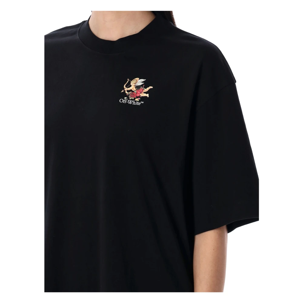 Off White Stijlvolle Boekachtige Tee Black Dames