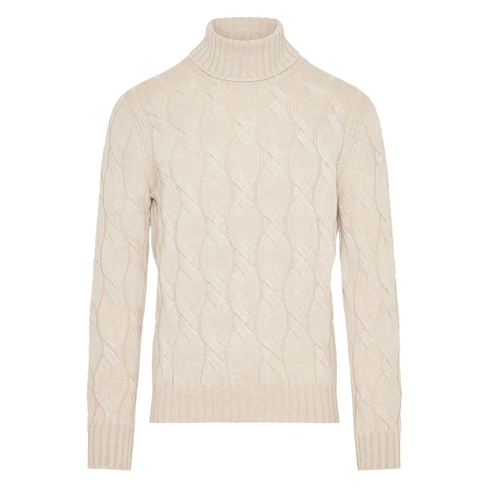 Gran Sasso Luxe Cashmere Rollneck Sweater Beige Heren